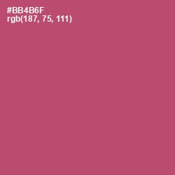 #BB4B6F - Blush Color Image