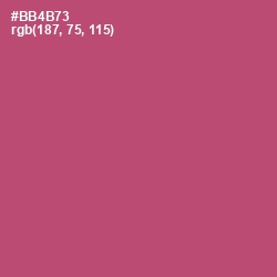 #BB4B73 - Blush Color Image