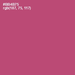#BB4B75 - Blush Color Image