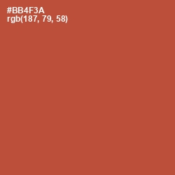 #BB4F3A - Brown Rust Color Image