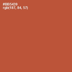 #BB5439 - Brown Rust Color Image