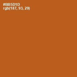 #BB5D1D - Fiery Orange Color Image