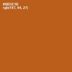 #BB5E1B - Fiery Orange Color Image