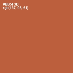 #BB5F3D - Brown Rust Color Image