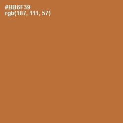 #BB6F39 - Copper Color Image