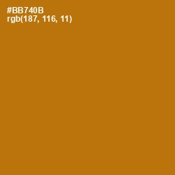 #BB740B - Pirate Gold Color Image