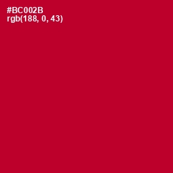 #BC002B - Shiraz Color Image