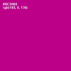 #BC0088 - Violet Eggplant Color Image