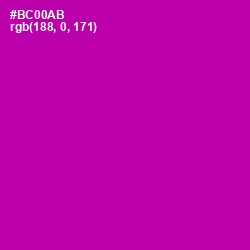 #BC00AB - Violet Eggplant Color Image