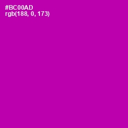 #BC00AD - Violet Eggplant Color Image