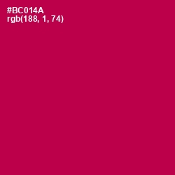 #BC014A - Jazzberry Jam Color Image