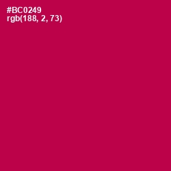 #BC0249 - Jazzberry Jam Color Image