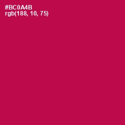 #BC0A4B - Jazzberry Jam Color Image