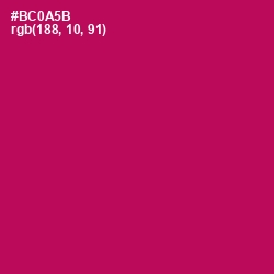 #BC0A5B - Jazzberry Jam Color Image