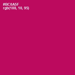 #BC0A5F - Jazzberry Jam Color Image