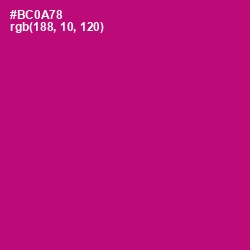 #BC0A78 - Lipstick Color Image