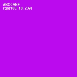 #BC0AEF - Electric Violet Color Image