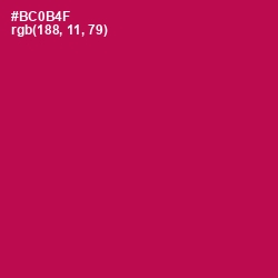 #BC0B4F - Jazzberry Jam Color Image