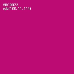 #BC0B72 - Lipstick Color Image