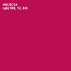 #BC0C54 - Jazzberry Jam Color Image