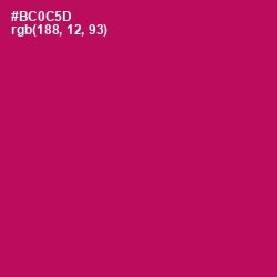#BC0C5D - Jazzberry Jam Color Image