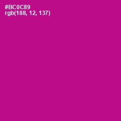 #BC0C89 - Violet Eggplant Color Image