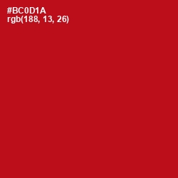 #BC0D1A - Milano Red Color Image