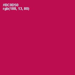 #BC0D50 - Jazzberry Jam Color Image
