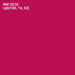 #BC0E52 - Jazzberry Jam Color Image