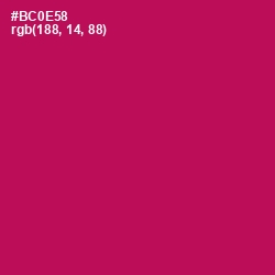 #BC0E58 - Jazzberry Jam Color Image