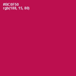 #BC0F50 - Jazzberry Jam Color Image