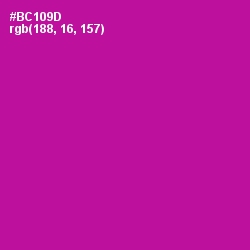 #BC109D - Violet Eggplant Color Image