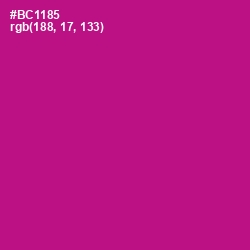 #BC1185 - Medium Red Violet Color Image