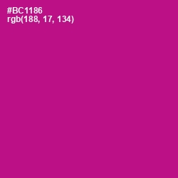 #BC1186 - Medium Red Violet Color Image