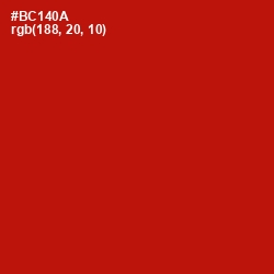 #BC140A - Milano Red Color Image