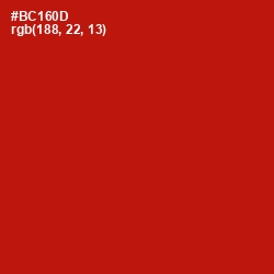 #BC160D - Milano Red Color Image