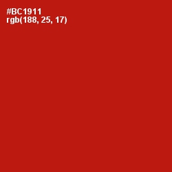 #BC1911 - Milano Red Color Image