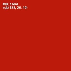 #BC1A0A - Milano Red Color Image