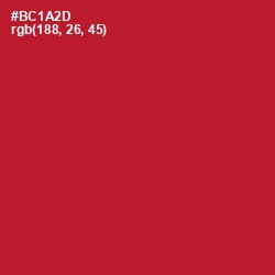 #BC1A2D - Shiraz Color Image