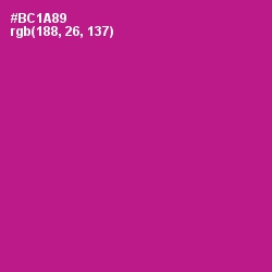 #BC1A89 - Medium Red Violet Color Image