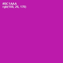 #BC1AAA - Violet Eggplant Color Image