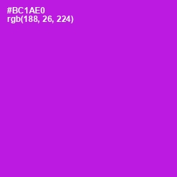 #BC1AE0 - Electric Violet Color Image