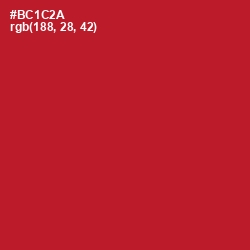#BC1C2A - Shiraz Color Image