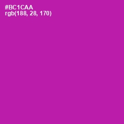 #BC1CAA - Violet Eggplant Color Image