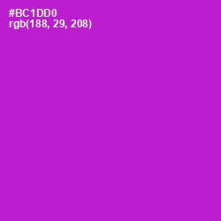 #BC1DD0 - Electric Violet Color Image