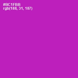 #BC1FBB - Violet Eggplant Color Image