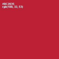 #BC2035 - Tall Poppy Color Image