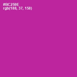 #BC259E - Medium Red Violet Color Image