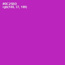 #BC25BD - Violet Eggplant Color Image