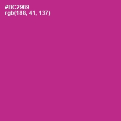 #BC2989 - Medium Red Violet Color Image